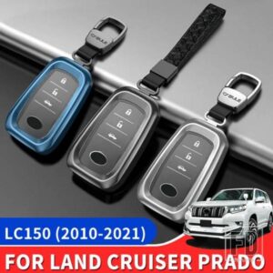 完全密閉金属キーシェルトヨタランドクルーザープラド 200 150 LC150 LC200 アップグレードアクセサリー