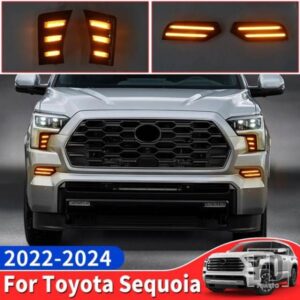 2022-2024 トヨタセコイアデイドライビングランプ LED ダイナミックウィンカーフォグライトアクセサリー 2022 2023