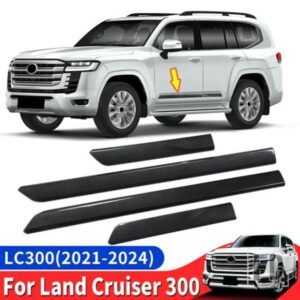 トヨタランドクルーザー 300 2021-2024 2023 ドアカーボンパターン装飾ストリップ LC300 外装アクセサリーウエストライン