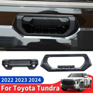 トランクテールゲートドアハンドルドアボウルステッカー 2022 2023 2024 トヨタタンドラ外装アップグレードアクセサリー