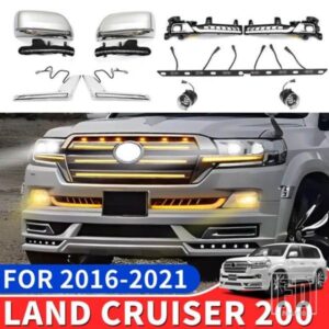 グリルダイナミック LED ライトフロントバンパーランプトヨタランドクルーザー 200 LC200 2016-2021 2020 装飾アクセサリー幅ランプ