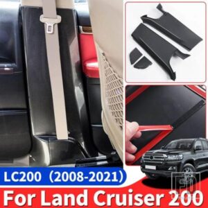 トヨタランドクルーザー 200 2008-2021 2020 繊維パターンドア B ピラーカバー LC200 FJ200 インテリアアクセサリー