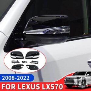バックミラーカバー部品レクサス LX570 2008-2022 2021 アップグレード外装装飾アクセサリー LX 570 LED ウィンカーランプ