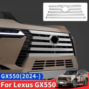 2024 レクサス GX550 GX550H フロントグリルクローム装飾ストリップ GX 550 550H 外装アップグレードアクセサリーチューニング