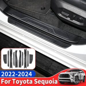 2022 2023 2024 トヨタセコイアステンレスしきい値カバーインテリアアップグレードアクセサリーチューニング