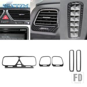 LHD フォルクスワーゲンシロッコ MK3 2009-2016 カーボン車中央空調エアアウトレットフレームトリムアクセサリー