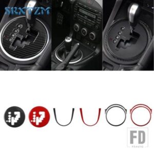 LHD RHD マツダ MX-5 ミアータ NC 2009-2015 アクセサリーカーボンステッカーギアシフトパネルカバーインテリアトリム