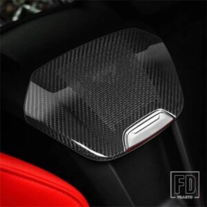 ハードカーボンシボレーコルベット C8 2020-23 車内装飾リアスピーカートリムカバーステッカー