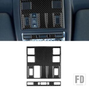 LHD BMW X3 E83 2004 - 2010 カーボン読書灯とサンルーフコントロールパネルステッカーインテリアカーアクセサリー