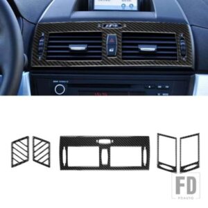 LHD BMW X3 E83 2004 - 2010 カーボン空調ベント曇り止めアウトレットステッカーインテリアカーアクセサリー