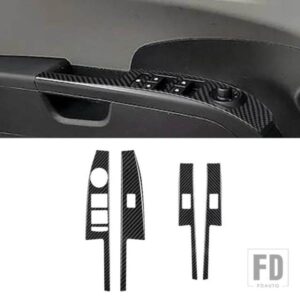 LHD シボレーソニック 2012-16 カーボン/PVC 車内ソフトトリムウィンドウスイッチパネルステッカーカバー