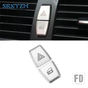 ハザード灯ボタンカバーフレームステッカー BMW E70 E71 E84 E60 X5 X6 X1 5 シリーズオートアクセサリー