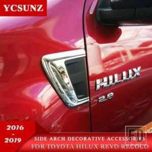 ABS クロームアクセサリー装飾トリムアーチフードトヨタハイラックス REVO ロッコ 2016-21 ハイラックス 4X4 4X2 SR5