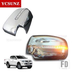クロームドアミラーカバー LED 三菱 L200 トリトン 2016-19 サイドミラーカバーカーアクセサリー YCSUNZ