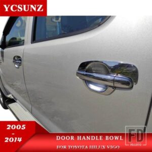 ABS カーアクセサリークロームブラックドアハンドルボウルカバートヨタハイラックス VIGO 2005-14