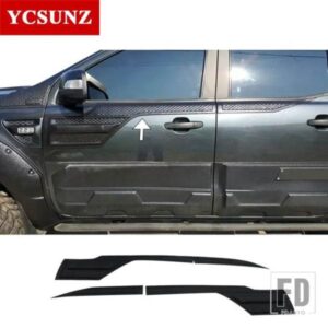 黒ドアクラッドキットアッパーモールディングフォードレンジャー WILDTRAK 2012-19 T6 T7 ダブルキャビン
