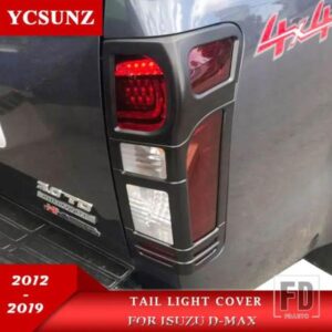 マットブラックリアランプカバートリムいすゞ DMAX 2012-19 テールライト部品 YCSUNZ