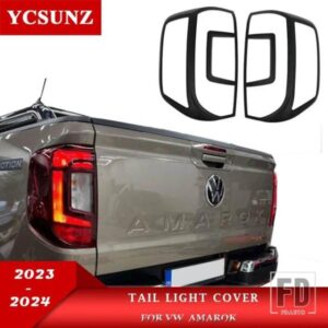 マットブラックテールライトカバートリム VW フォルクスワーゲン AMAROK 2023 2024 ダブルキャビンカーアクセサリー