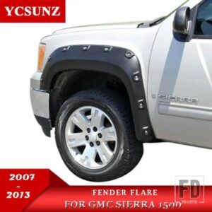 ホイールアーチマッドガードフェンダーフレア GMC シエラ 1500 2007-13 ボルトナットピックアップトラック YCSUNZ