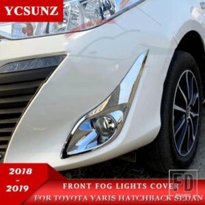 フロントフォグランプカバートヨタヤリスハッチバックセダン 2018 2019 アクセサリーランプフード外装部品 YCSUNZ