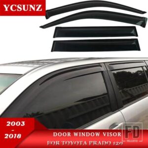 2003-2021 ABS ドアウィンドウバイザーサイドウィンドディフレクタートヨタランドクルーザープラド 120 FJ120 2003 2007 2008 2009 2010 レインガード