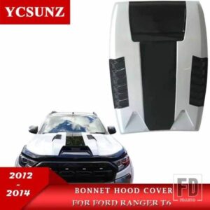 ABS 黒白ボンネットスクープフードフォードレンジャー WILDTRAK T6 2012 2013 2014 ダブルキャビンカーアクセサリー YCSUNZ