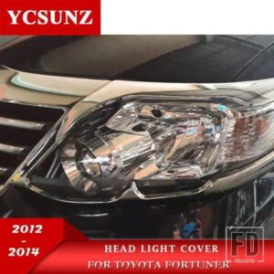 クロームカーアクセサリーヘッドライトカバートヨタフォーチュナーハイラックス SW4 2012 2013 2014 YCSUNZ