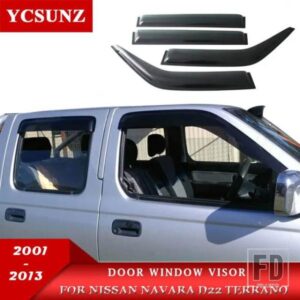 ABS サイドドアウィンドウバイザーウインドディフレクター日産ナバラテラノ D22 2003 2004 2005 2008-13