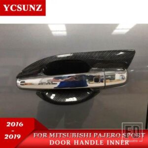 カーボンドアハンドルインサート三菱パジェロスポーツ 2016-21 モンテロスポーツ 2019 カーアクセサリー