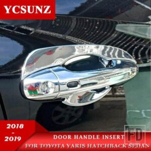 ABS 外装ドアハンドル挿入トヨタヤリスハッチバックセダン 2018 2019 カーアクセサリー部品 YCSUNZ