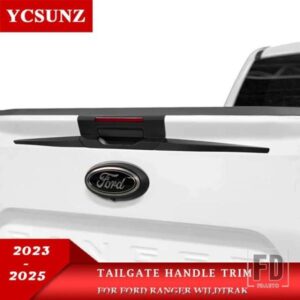 ABS テールゲートハンドルトリムカバーフォードレンジャー WILDTRAK 2023 2024 2025 スポーツ XLT XLS ダブルキャビンカーアクセサリー