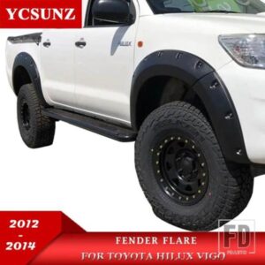 ホイールアーチ 6 インチナットオフロードフェンダーフレア黒マッドガードトヨタハイラックス VIGO SR5 2012 2013 2014 ダブルキャビン