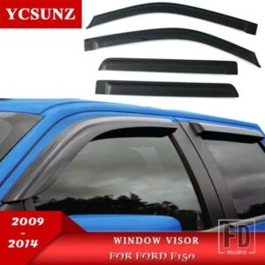 ABS ウィンドウバイザーフォード F150 2009-14 ウィンドウウィンカー日雨ガードトラックカーアクセサリー YCSUNZ