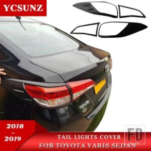 テールライトカバートヨタヤリスセダン 2018 2019 アクセサリーリアライトランプフード部品トヨタヤリス YCSUNZ