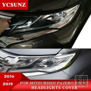 2016-2019 三菱パジェロクロームヘッドライトカバー装飾トリム三菱モンテロパジェロスポーツアクセサリー YCSUNZ