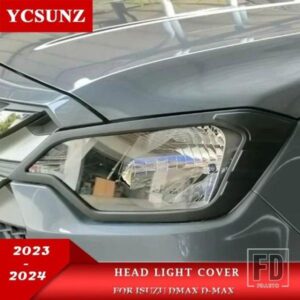 ブラックヘッドライトカバーいすゞ DMAX D-MAX 2023 2024 ダブルキャビンカーアクセサリー YCSUNZ