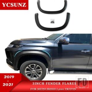 ホイールアーチフェンダーフレアマッドガード三菱トライトン L200 2019-21 RAM 1200 STRADA STRAKAR BARBARIAN ピックアップトラック