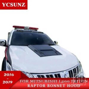 マットブラックボンネットスクープフード三菱 L200 トライトン 2016-19 三菱パジェロスポーツ 2016-2019 アクセサリー