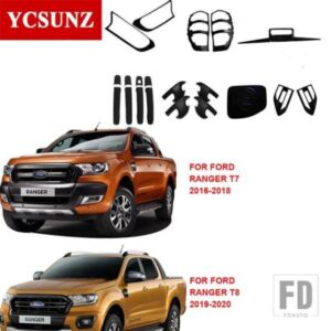 ABS ブラックフルキットアクセサリーフォードレンジャー WILDTRAK T7 2016-21 ダブルキャビンスタイリング