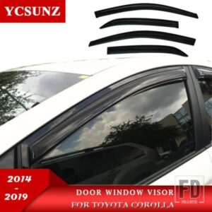 ABS ドアウィンドウバイザートヨタカローラ 2014-19 車風ディフレクター外装部品 YCSUNZ