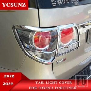 ABS クロームブラックテールライトカバートヨタフォーチュナーハイラックス SW4 2012 2013 2014 リアランプカースタイリング YCSUNZ