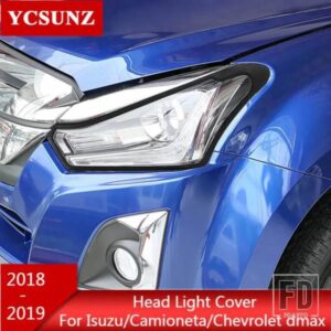 ABS ヘッドライトカバーアクセサリーいすゞ D-MAX 2018 2019 ランプフード CAMIONETA DMAX シボレー DMAX YCSUNZ