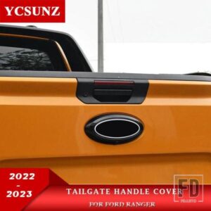 ABS テールゲートボウルカバーフォードレンジャー WILDTRAK 2022 2023 2024 スポーツ XLT リアハンドルダブルキャブカーアクセサリー YCSUNZ