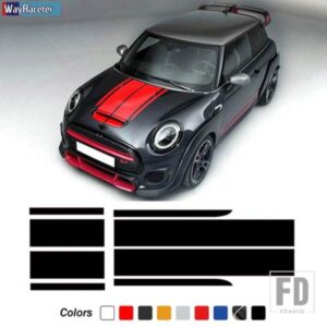 ボンネットボンネットストライプエンジンカバー TALIGATE トランクデカールミニジョンクーパーワークス F56 F55 F57 R56 R57 R58 R59 JCW アクセサリー