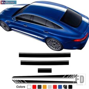 版 1 ボンネットデカールルーフリアサイドストライプスカートステッカーメルセデスベンツ AMG GT S 4 ドア X290 GT63 GT43 GT53 アクセサリー