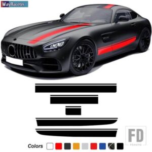 ボンネットデカールルーフリアボディサイドストライプスカートステッカーメルセデスベンツ AMG GT C190 R190 GTS GTR GTC 2015-ON 2021 アクセサリー