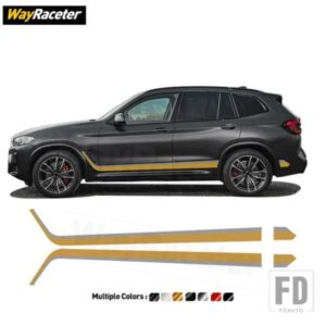 M パフォーマンスドアサイドストライプステッカーボディグラフィックビニールデカール BMW X3 G01 M40I X3M ビレット F97 2018-2024 アクセサリー