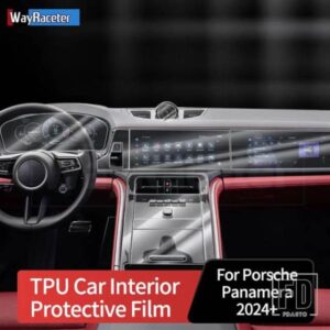 自己修復アンチスクラッチトップ TPU ビニールセンターギアインテリアペイントフィルムポルシェパナメーラ 2024 2025 アクセサリー