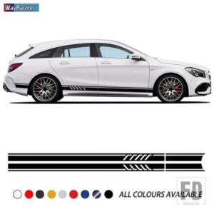版 1 ドアサイドストライプステッカーシューティングブレーキデカールメルセデスベンツ C117 X117 W117 C118 X118 CLA クラス CLA45 AMG CLA35