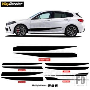 M パフォーマンスデカールカーボンビニールドアサイドストライプステッカー BMW F40 G20 G21 G22 G23 G06 X6 G60 G61 5 シリーズ 2024 2025